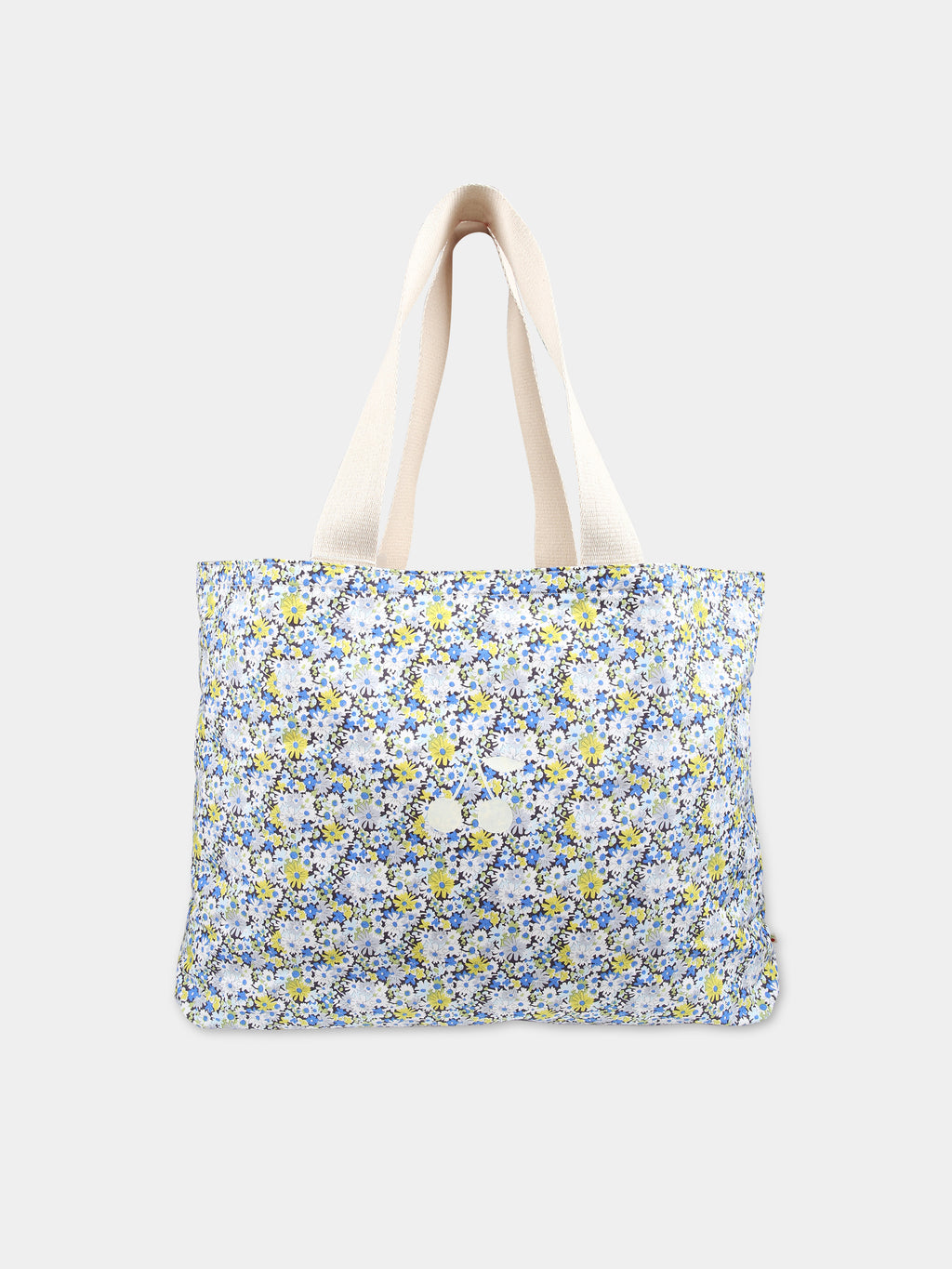 Borsa casual celeste con stampa floreale